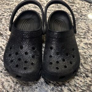 CROCS Kids Black Sparkle Water Shoes
